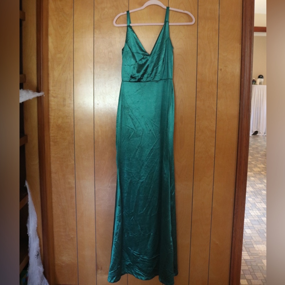 emerald formal dress